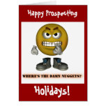 Glückliches Gold, das Feiertags-Weihnachtskarten p