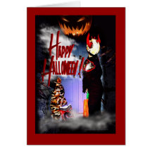 Glückliches Halloween 1 Grußkarte