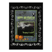 Glückliches Halloween-Austin, TX-Kürbise, Schläger Personalisierte Ankündigung