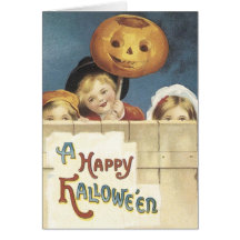 Glückliches Halloween - Kürbisgesicht Grußkarte
