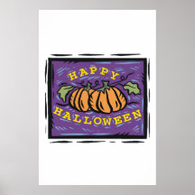 Glückliches Halloween Plakate