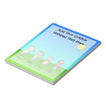 Glückliches Kinderspiel in Sun, Kinder draußen Kladde