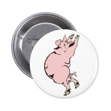 glückliches Schwein Sau happy pig hog Button