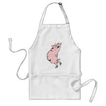 glückliches Schwein Sau happy pig hog Schürze