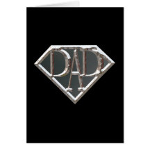 Glückliches superdad der Vatertag Karten