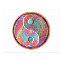 Glückliches Yin Yang: YinYang GoodLuck Symbole Postkarte