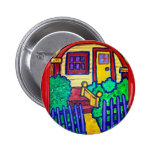 Glückliches Zuhause durch Piliero Anstecknadelbuttons