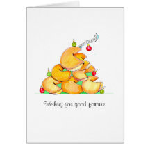 Glückskeks-Weihnachtsbaum Karten