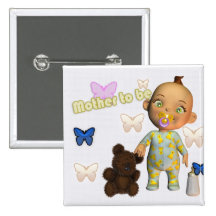 Glückwünsche A, schwanger, ein Baby erwartend Button