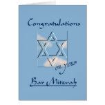 Glückwünsche auf Ihrem Bar Mitzvah! - Blau Grußkarte
