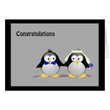 Glückwünsche, die Pinguine Wedding- sind Grußkarte