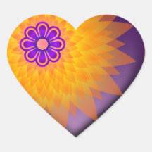 Glühen-Blumen Sticker
