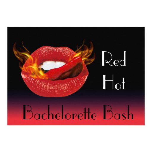 Glühende Bachelorette Schlag-Einladung