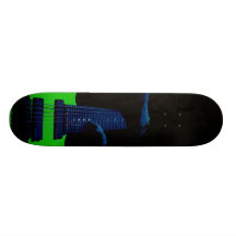 Glühende Gitarre Skateboard Bretter