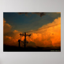 GLÜHENDER SONNENUNTERGANG PLAKATDRUCKE