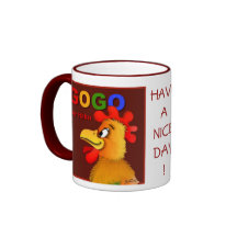 GOGO CUP N°2- Die Tasse mit dem  fröhlichen Hahn.