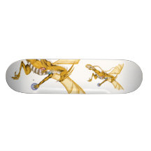 Gold Jeweled Drache-Skateboard Skateboard Deck