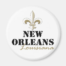 Gold New Orleans Louisiana Magnets