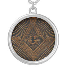 Gold prägeartige Quadrat und Kompass Freimaurerhal Schmuck