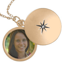 Gold überzogener kundengerechter mittlerer Locket Selbst Gestalteter Schmuck