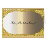 Gold und Metall schauen Karte "alles Gute zum Gebu