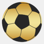 GOLD UND SCHWARZER FUSSBALL AUFKLEBER