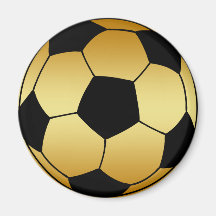GOLD UND SCHWARZER FUSSBALL MAGNETE