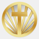 GOLD-UND SILBER-KREUZ STICKER