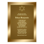 Golddavidsstern Bar Mitzvah Individuelle Einladungskarten