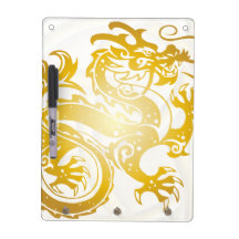 Golddrache mit keltischem Knoten - 1 - Anschlagbre Whiteboard
