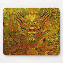 Golden dragon Chinese embroidery Ming dynasty Mouse Pad