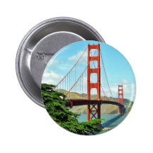 Golden gate bridge in San Francisco Buttons