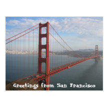 Golden gate bridge postkarten
