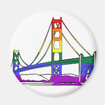 Golden gate bridge-Regenbogen-Stolz Magnete