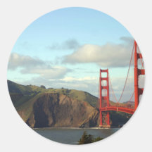 Golden gate bridge runde sticker