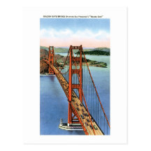 Golden gate bridge, SF, Ca Postkarte