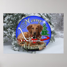 GOLDEN RETRIEVER-FROHE WEIHNACHT-VERZIERUNGS-PLAKA