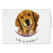Golden retriever-Lächeln! Das Leben ist golden! Karten