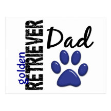 Golden retriever-Vati 2 Postkarten