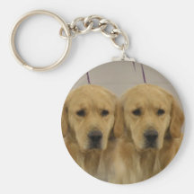 Golden retriever-Zwillinge Keychain Schlüsselanhänger