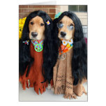 Golden retrieverhippie-Karte