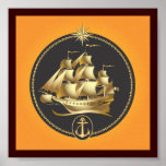 Golden-Sailboat.ai Posterdrucke