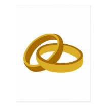 Golden Wedding rings postkarten