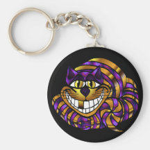 Goldene Cheshire-Katze Keychain Schlüsselband