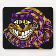 Goldene Cheshire-Katze Mousepad