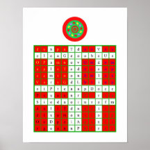 Goldene Dämmerung Enochian Feuer-Tablette/Wachturm Plakatdruck