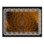 Goldene Eiffelturm-Postkarte