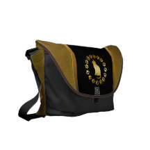 Goldene Katzen-Tatzen - nullbote-Tasche Kurier Tasche