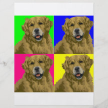 Goldene Labrador retriever-Collage Flyer Druck