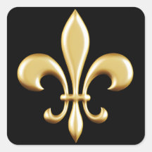 Goldene Lilie Quadratsticker